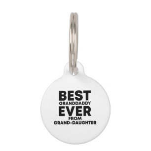 Placa Para Mascotas El mejor abuelo del mundo de la nieta