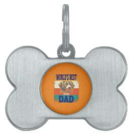 Placa Para Mascotas el mejor padre del perro del mundo