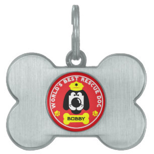 Placa Para Mascotas El mejor perro de rescate del mundo