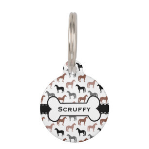 Placa Para Mascotas El modelo del amante del caballo