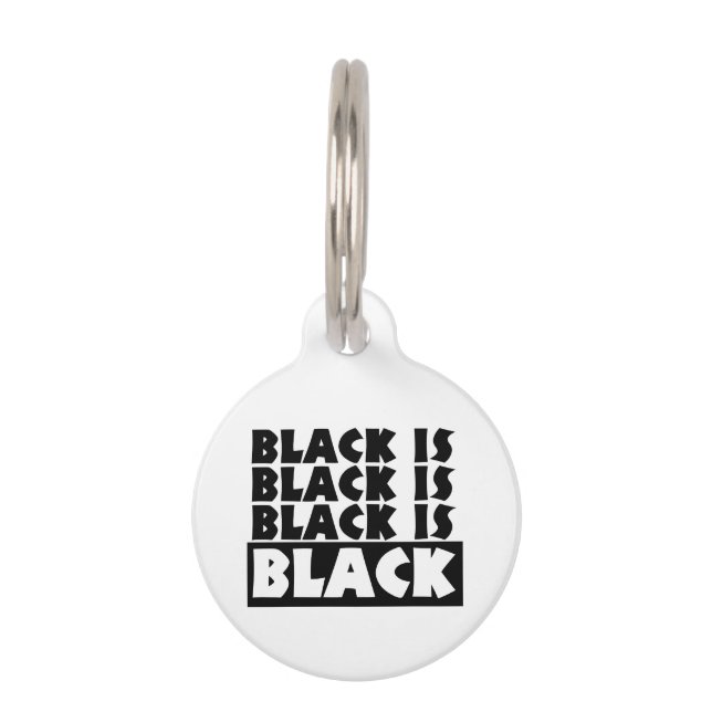 Placa Para Mascotas El negro es negro (Anverso)