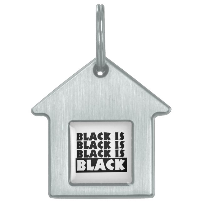 Placa Para Mascotas El negro es negro (Frente)