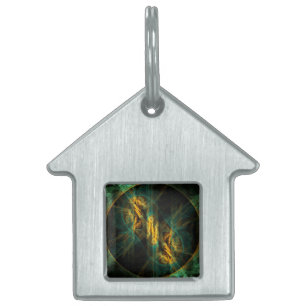 Placa Para Mascotas El ojo de la jungla Resumen de la Casa de Arte