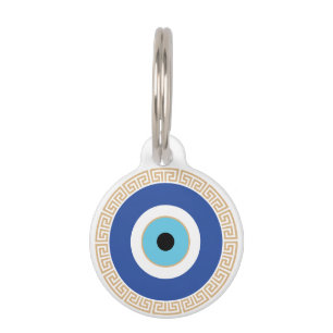 Placa Para Mascotas El Ojo Malvado Griego En La Clave Griega