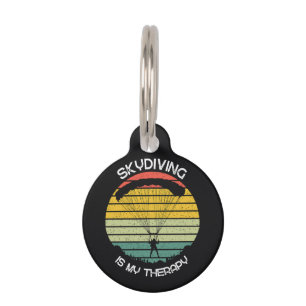 Placa Para Mascotas El paracaidismo es mi terapia