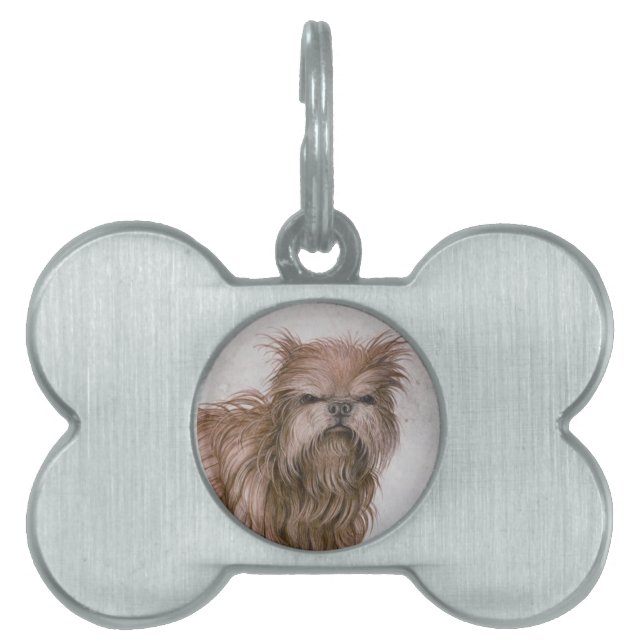 Placa Para Mascotas EL PERRO / Affenpinscher (Frente)