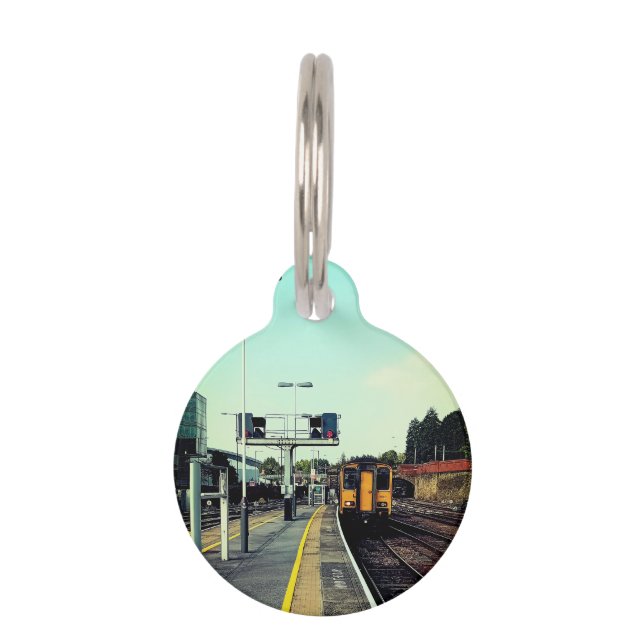 Placa Para Mascotas El tren en las vías (Anverso)