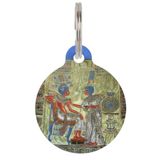 Placa Para Mascotas El trono de Tutankhamon