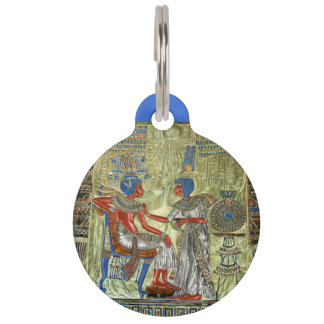 Placa Para Mascotas El trono de Tutankhamon
