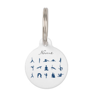 Placa Para Mascotas El yoga de silueta es Thunder_Cove