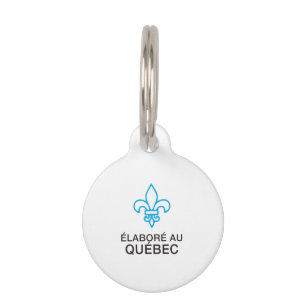 Placa Para Mascotas Elaborado en Quebec (añada su texto)