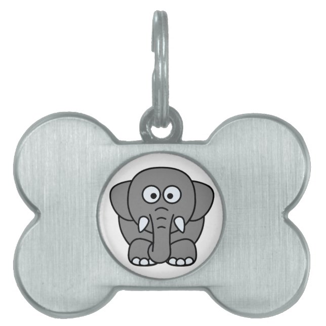 Placa Para Mascotas Elefante (Frente)