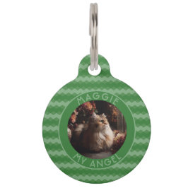 Placa Para Mascotas Elegant Custom  Kitten Owner Gift Chevron Checkers