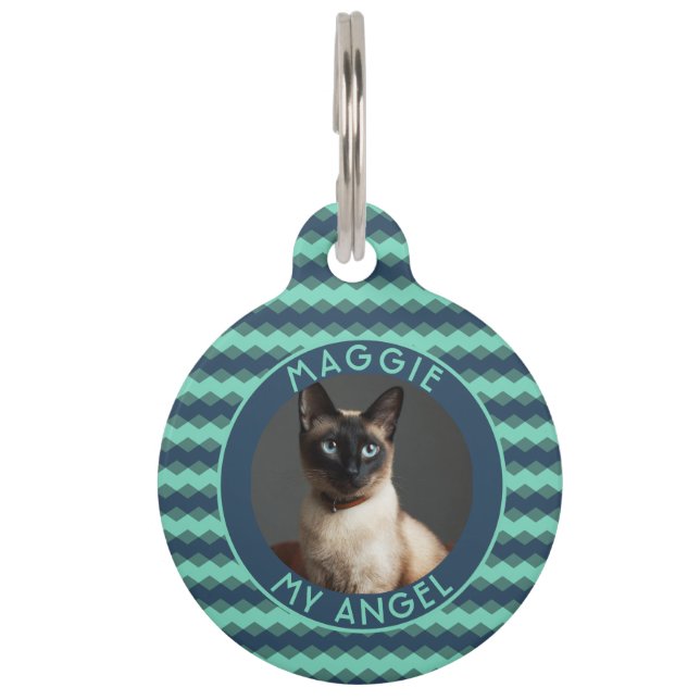 Placa Para Mascotas Elegant Gifts For Pet Owner Chevron (Anverso)