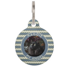 Placa Para Mascotas Elegant Pet Appreciation Gift Chevron Motif