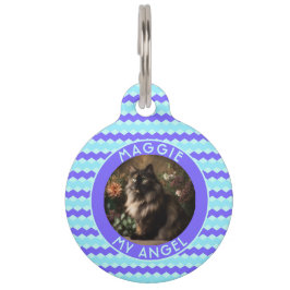 Placa Para Mascotas Elegant Pet Owner Gift Chevron Symmetry 