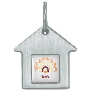 PLACA PARA MASCOTAS ELEGANT RAINBOW BOHO