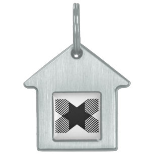 Placa Para Mascotas Elegante inicio en monograma de letra X