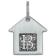 Elegante Monograma de Floral Vintage Letra B
