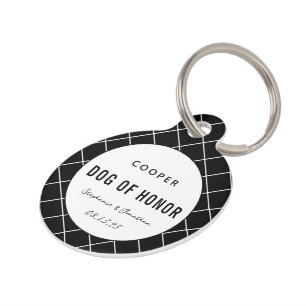 Placa Para Mascotas Elegante perro de honor lindo Boda de perro person