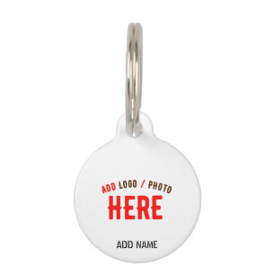 PLACA PARA MASCOTAS ELEGANTES PERSONALIZABLES BLANCOS MODERNOS VERIFIC