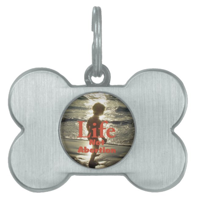 Placa Para Mascotas elegir la vida (Frente)