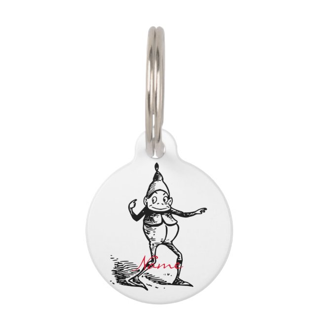 Placa Para Mascotas Elf Thunder_Cove de vacaciones de invierno (Reverso)