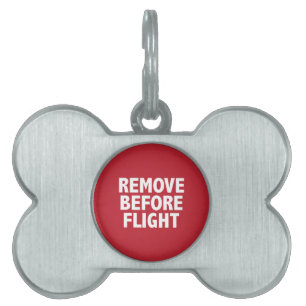 Placa Para Mascotas Eliminar antes del vuelo