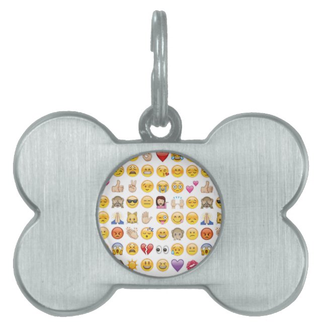 Placa Para Mascotas emoji (Frente)