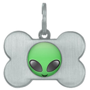 Placa Para Mascotas emoji alienígena