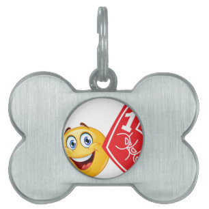 Placa Para Mascotas emoji de aficionados al deporte