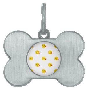 Placa Para Mascotas emoji de beso