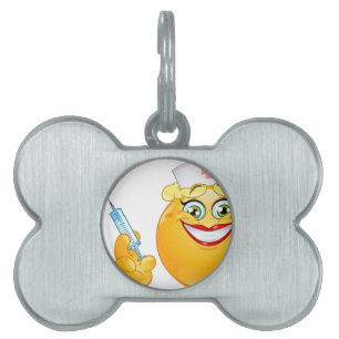 Placa Para Mascotas emoji de enfermería