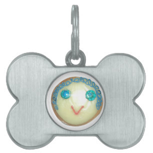 Placa Para Mascotas Emoji de pelo azul Arte Imprimir/Gráfico