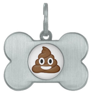 Placa Para Mascotas emoji de poop