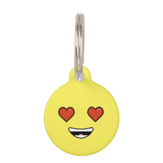 Placa Para Mascotas Emoji del amor
