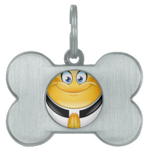 Placa Para Mascotas emoji del sacerdote