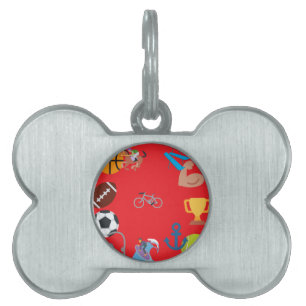 Placa Para Mascotas emoji deportiva