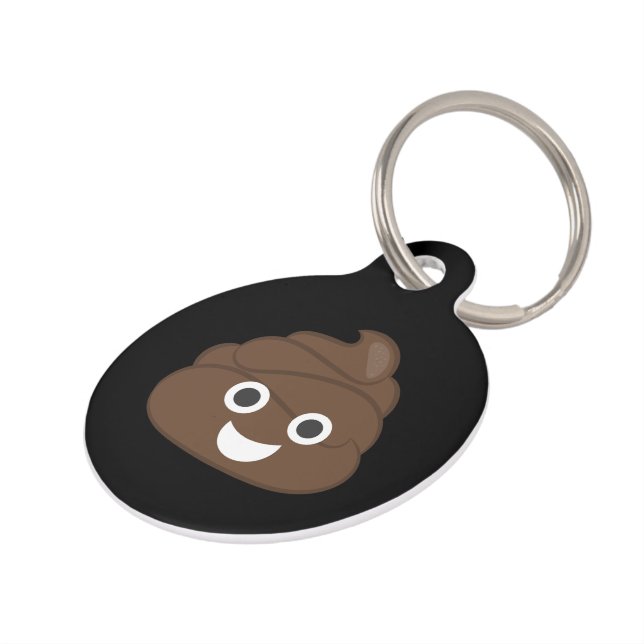 Placa Para Mascotas Emoji tonta loca del impulso de Brown (Lateral)