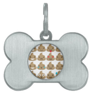 Placa Para Mascotas emojis de poop