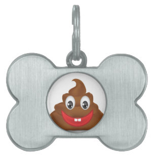 Placa Para Mascotas emojis poo