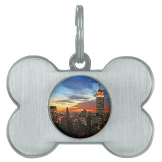 Placa Para Mascotas Empire State Building Nueva York
