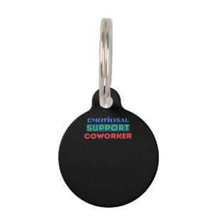 Placa Para Mascotas Empleador de Ayuda Emocional, Regalo de Oro de Oro