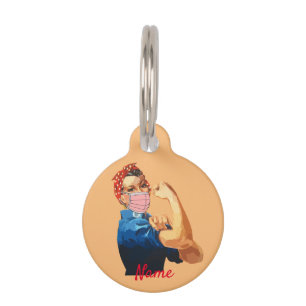 Placa Para Mascotas Empoderamiento femenino enmascarado Thunder_Cove
