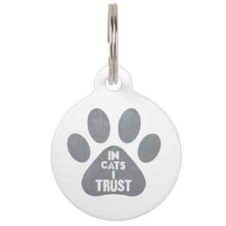 Placa Para Mascotas En el gato confío