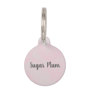 Placa Para Mascotas Encaje Rosa Perro Gato Id Perdido