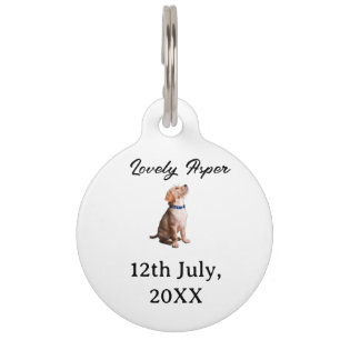 Placa Para Mascotas encantador nombre de mascota fecha foto barra bebi