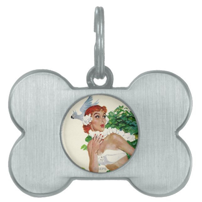 Placa Para Mascotas Encanto de las islas (Frente)