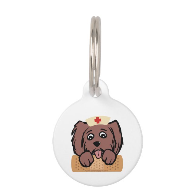 Placa Para Mascotas Enfermero de enfermeras (Anverso)
