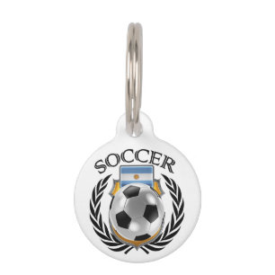 Placa Para Mascotas Engranaje de la fan del fútbol 2016 de la